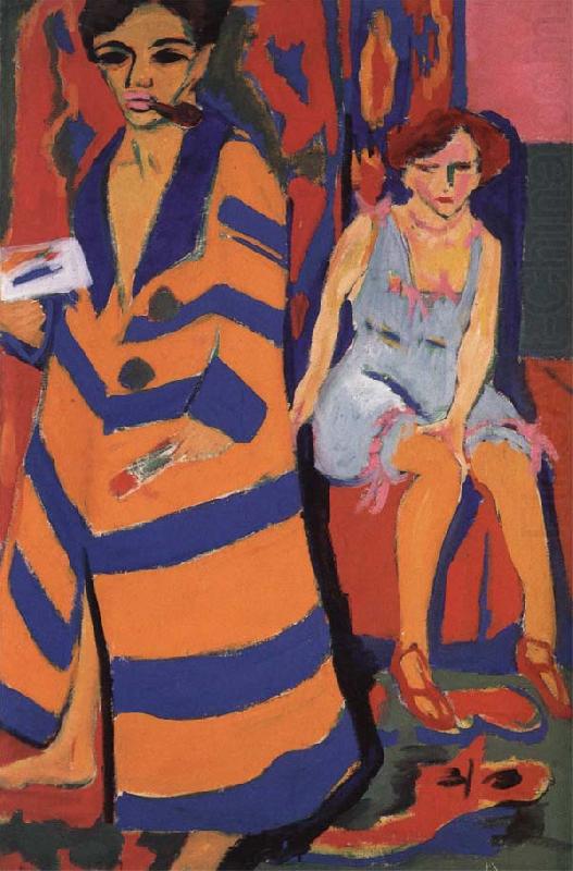 Self-Portrait with Model, Ernst Ludwig Kirchner